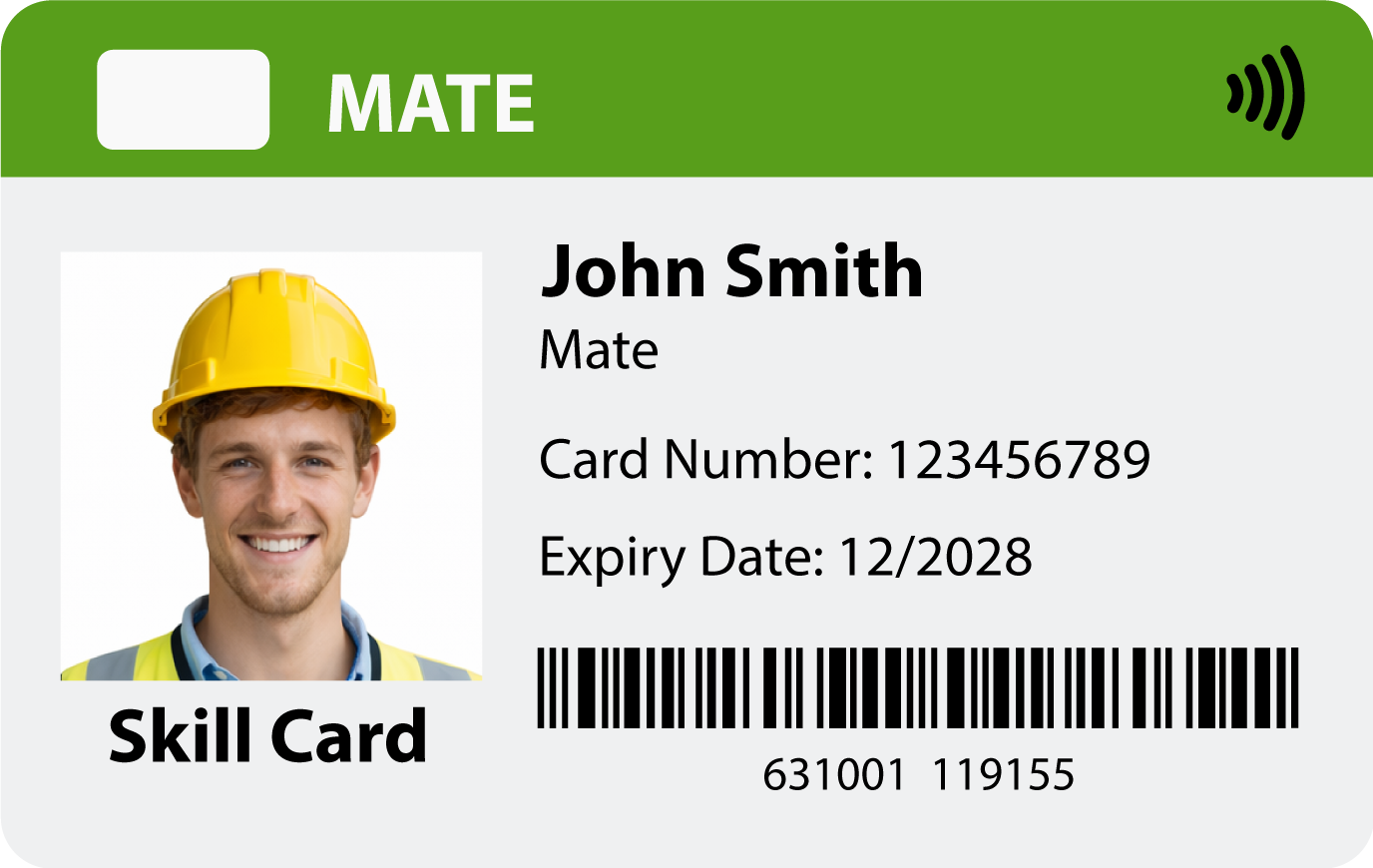 Skill Card Green Card