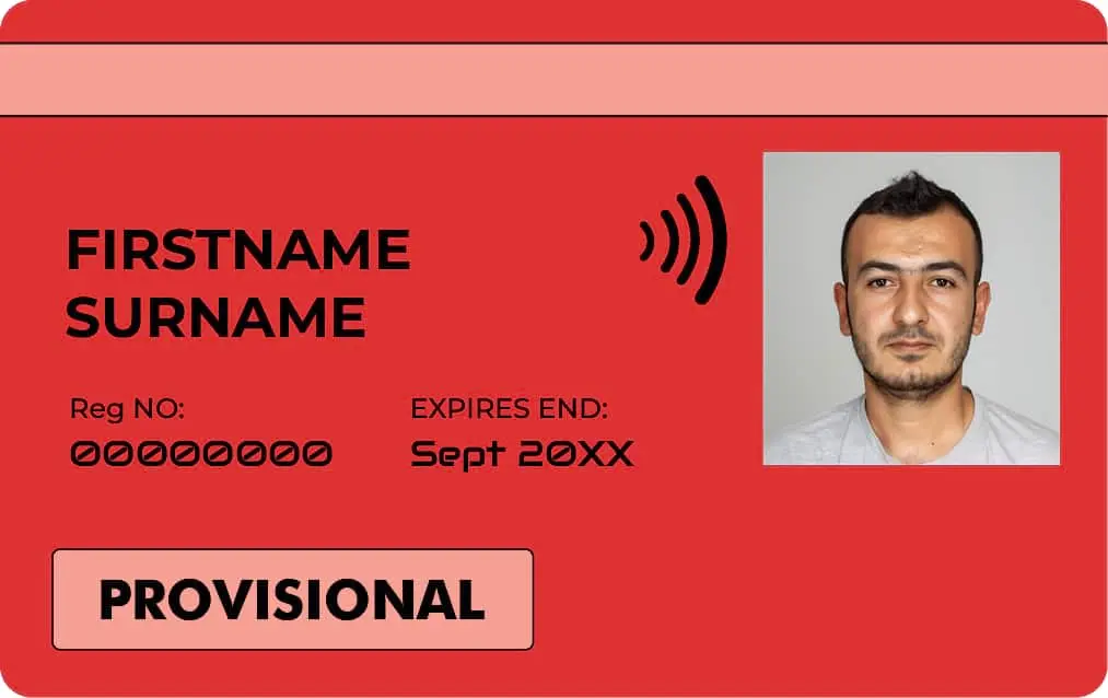 Carton roșu CSCS – Card provizoriu sau temporar