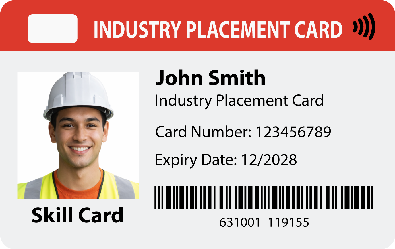 Red - Industry Placement Card